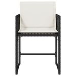 Casa si Gradina - Gradina si terasa - Mobilier exterior - Scaune si sezlonguri gradina - Scaune de gradina cu perne, 4 buc., negru, poliratan - Infinity.ro