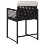 Casa si Gradina - Gradina si terasa - Mobilier exterior - Scaune si sezlonguri gradina - Scaune de gradina cu perne, 4 buc., negru, poliratan - Infinity.ro