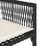 Casa si Gradina - Gradina si terasa - Mobilier exterior - Scaune si sezlonguri gradina - Scaune de gradina cu perne, 4 buc., negru, poliratan - Infinity.ro