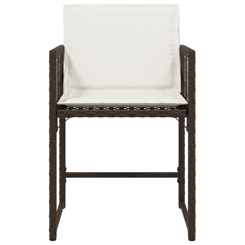 Casa si Gradina - Gradina si terasa - Mobilier exterior - Scaune si sezlonguri gradina - Scaune de gradina cu perne, 4 buc., maro, poliratan - Infinity.ro