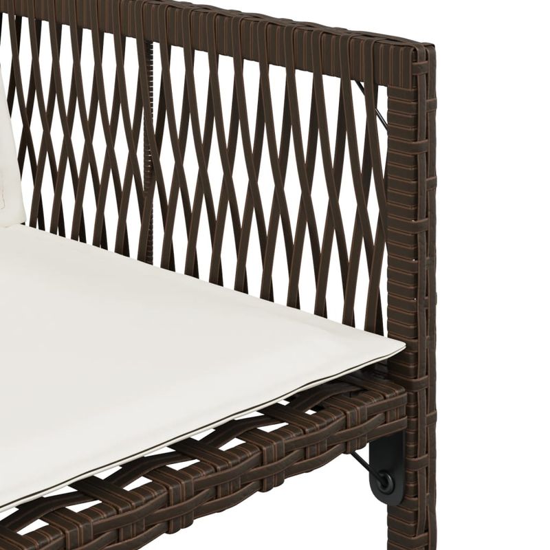 Casa si Gradina - Gradina si terasa - Mobilier exterior - Scaune si sezlonguri gradina - Scaune de gradina cu perne, 4 buc., maro, poliratan - Infinity.ro