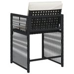 Casa si Gradina - Gradina si terasa - Mobilier exterior - Scaune si sezlonguri gradina - Scaune de gradina cu perne, 4 buc., negru, poliratan - Infinity.ro