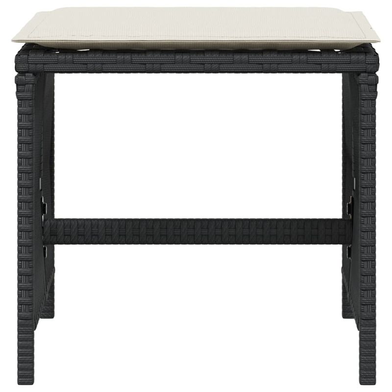 Casa si Gradina - Gradina si terasa - Mobilier exterior - Scaune si sezlonguri gradina - Scaune de gradina cu perne, 4 buc. negru 41x41x36 cm poliratan - Infinity.ro