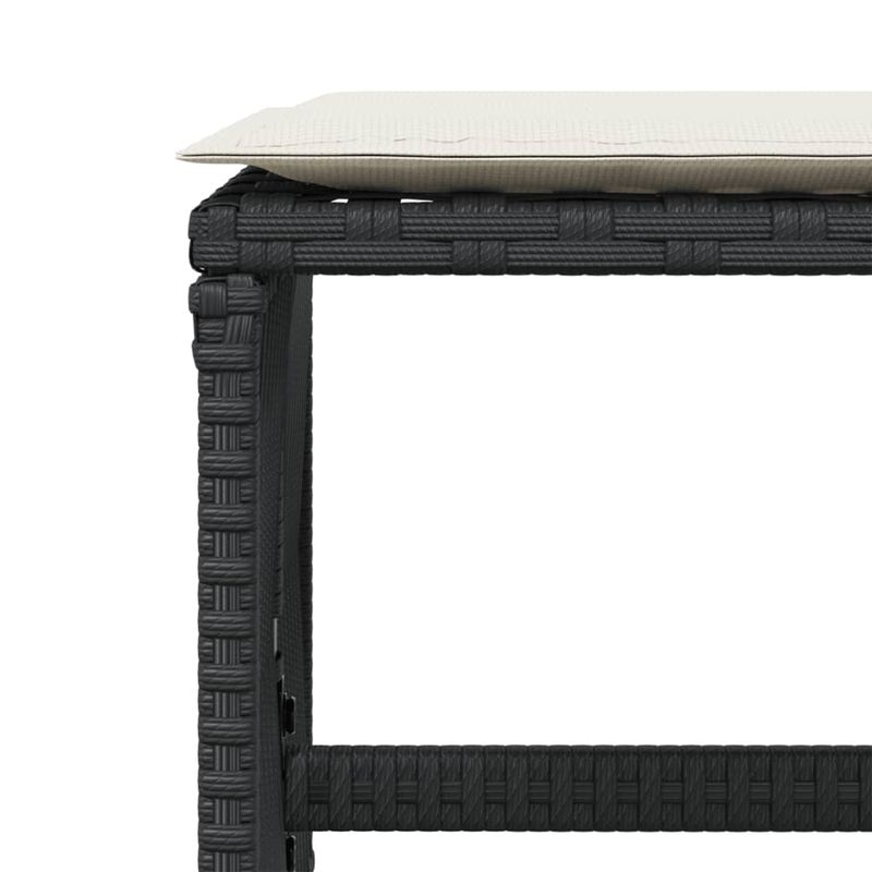 Casa si Gradina - Gradina si terasa - Mobilier exterior - Scaune si sezlonguri gradina - Scaune de gradina cu perne, 4 buc. negru 41x41x36 cm poliratan - Infinity.ro