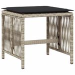 Casa si Gradina - Gradina si terasa - Mobilier exterior - Scaune si sezlonguri gradina - Scaune de gradina cu perne, 4 buc. gri deschis poliratan - Infinity.ro