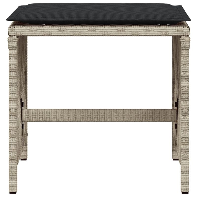 Casa si Gradina - Gradina si terasa - Mobilier exterior - Scaune si sezlonguri gradina - Scaune de gradina cu perne, 4 buc. gri deschis poliratan - Infinity.ro