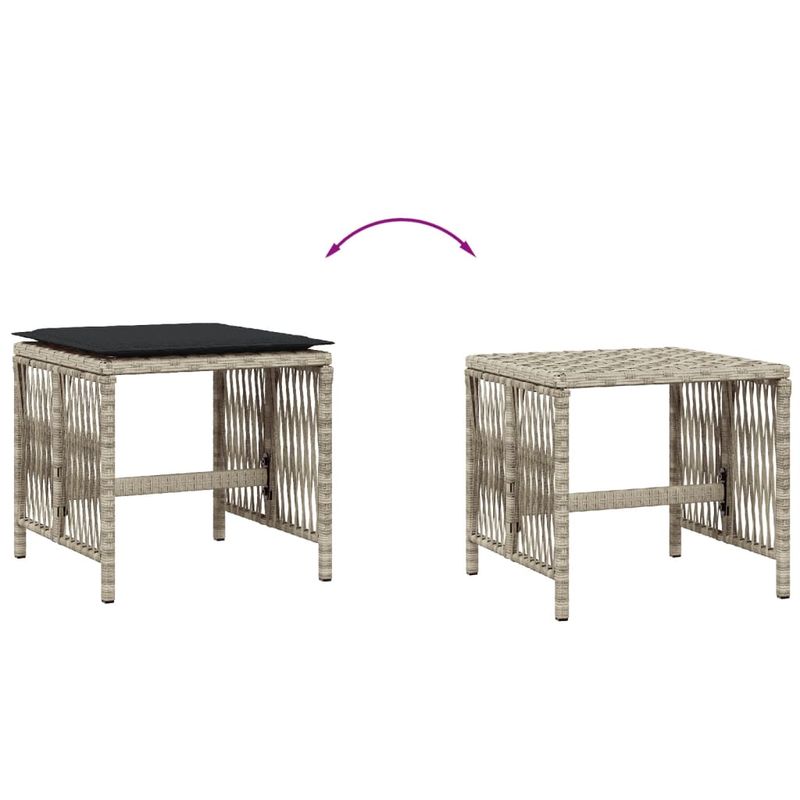 Casa si Gradina - Gradina si terasa - Mobilier exterior - Scaune si sezlonguri gradina - Scaune de gradina cu perne, 4 buc. gri deschis poliratan - Infinity.ro