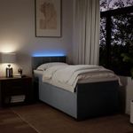 Casa si Gradina - Mobilier - Paturi si accesorii - Paturi - Pat box spring cu saltea, gri deschis, 90x200 cm, textil - Infinity.ro