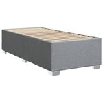 Casa si Gradina - Mobilier - Paturi si accesorii - Paturi - Pat box spring cu saltea, gri deschis, 90x200 cm, textil - Infinity.ro