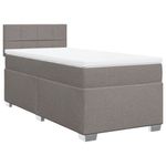Casa si Gradina - Mobilier - Paturi si accesorii - Paturi - Pat box spring cu saltea, gri taupe, 80x200 cm, textil - Infinity.ro