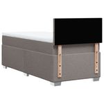Casa si Gradina - Mobilier - Paturi si accesorii - Paturi - Pat box spring cu saltea, gri taupe, 80x200 cm, textil - Infinity.ro