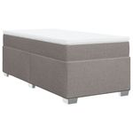 Casa si Gradina - Mobilier - Paturi si accesorii - Paturi - Pat box spring cu saltea, gri taupe, 100x200 cm, textil - Infinity.ro