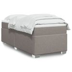Casa si Gradina - Mobilier - Paturi si accesorii - Paturi - Pat box spring cu saltea, gri taupe, 100x200 cm, textil - Infinity.ro