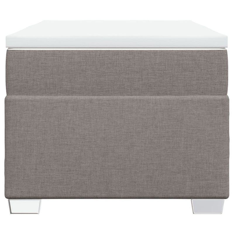 Casa si Gradina - Mobilier - Paturi si accesorii - Paturi - Pat box spring cu saltea, gri taupe, 100x200 cm, textil - Infinity.ro