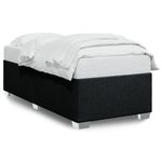 Casa si Gradina - Mobilier - Paturi si accesorii - Paturi - Cadru de pat, negru, 90x190 cm, material textil - Infinity.ro