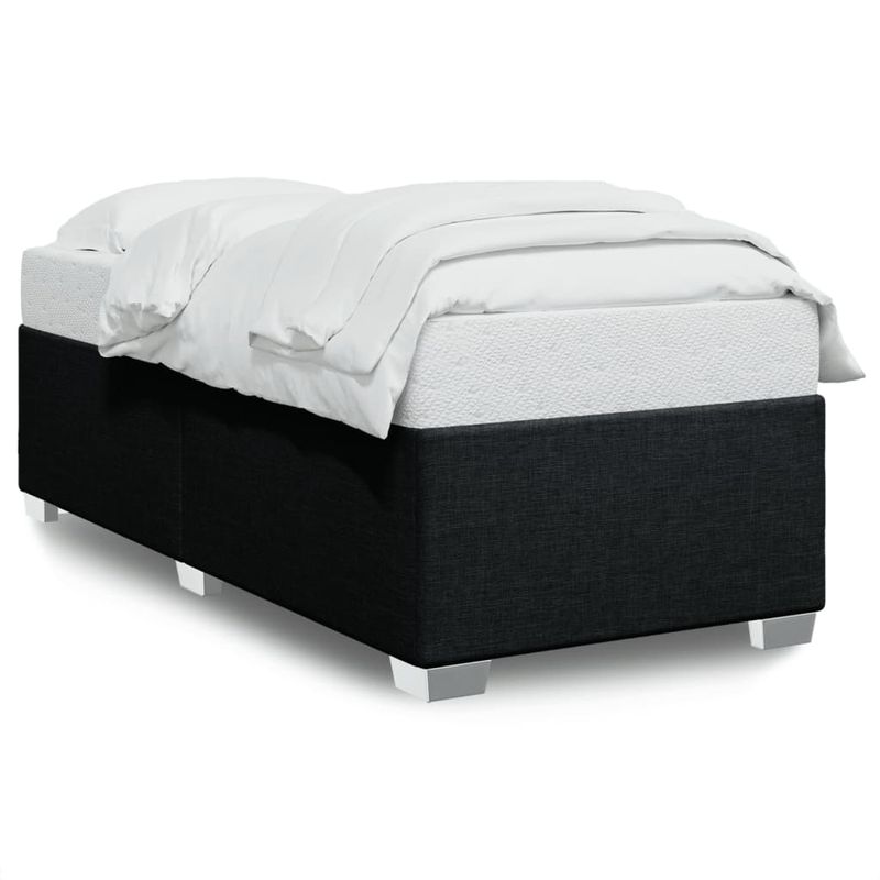 Casa si Gradina - Mobilier - Paturi si accesorii - Paturi - Cadru de pat, negru, 90x190 cm, material textil - Infinity.ro