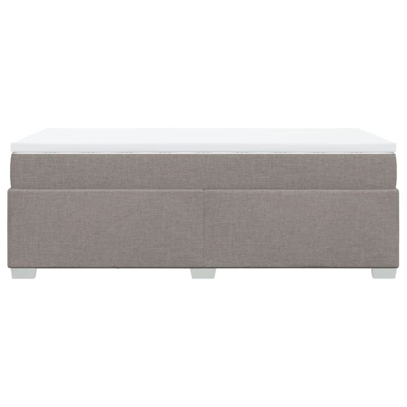 Casa si Gradina - Mobilier - Paturi si accesorii - Paturi - Pat box spring cu saltea, gri taupe, 100x200 cm, textil - Infinity.ro
