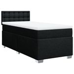 Casa si Gradina - Mobilier - Paturi si accesorii - Paturi - Pat box spring cu saltea, negru, 80x200 cm, textil - Infinity.ro