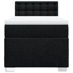 Casa si Gradina - Mobilier - Paturi si accesorii - Paturi - Pat box spring cu saltea, negru, 80x200 cm, textil - Infinity.ro