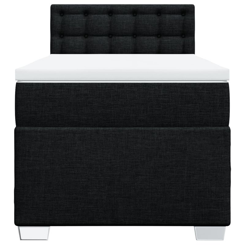 Casa si Gradina - Mobilier - Paturi si accesorii - Paturi - Pat box spring cu saltea, negru, 80x200 cm, textil - Infinity.ro