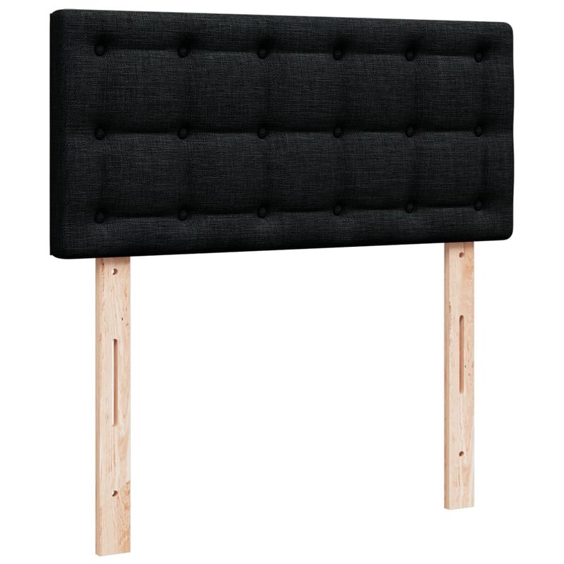 Casa si Gradina - Mobilier - Paturi si accesorii - Paturi - Pat box spring cu saltea, negru, 80x200 cm, textil - Infinity.ro