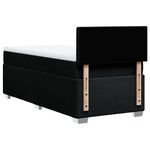 Casa si Gradina - Mobilier - Paturi si accesorii - Paturi - Pat box spring cu saltea, negru, 80x200 cm, textil - Infinity.ro
