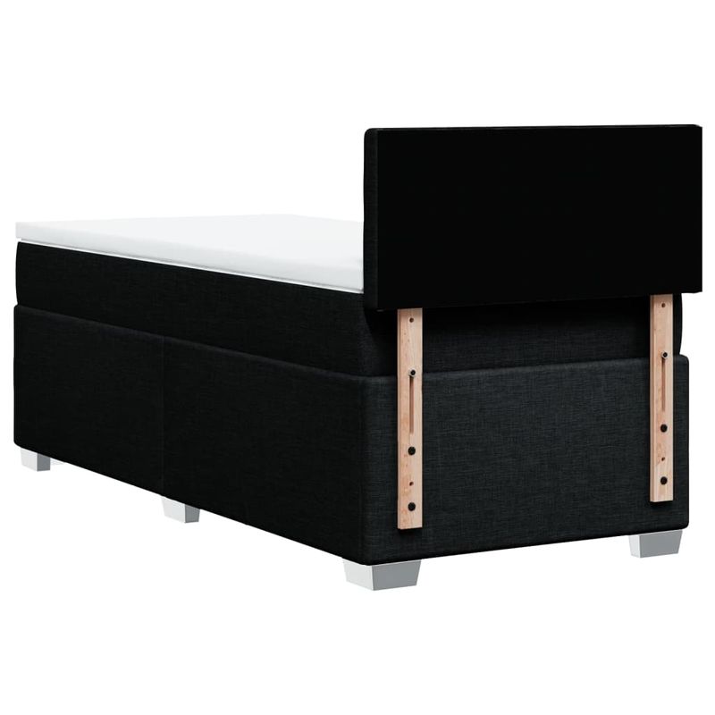 Casa si Gradina - Mobilier - Paturi si accesorii - Paturi - Pat box spring cu saltea, negru, 80x200 cm, textil - Infinity.ro