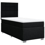 Casa si Gradina - Mobilier - Paturi si accesorii - Paturi - Pat box spring cu saltea, negru, 100x200 cm, textil - Infinity.ro