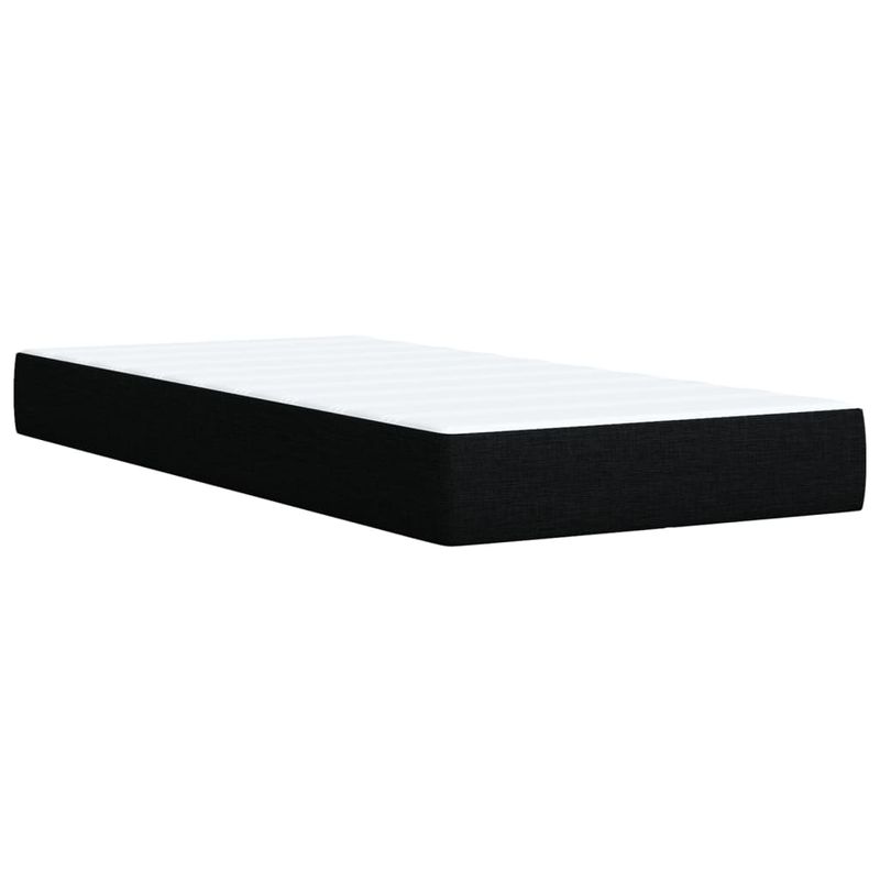 Casa si Gradina - Mobilier - Paturi si accesorii - Paturi - Pat box spring cu saltea, negru, 100x200 cm, textil - Infinity.ro
