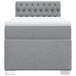 Casa si Gradina - Mobilier - Paturi si accesorii - Paturi - Pat box spring cu saltea, gri deschis, 90x200 cm, textil - Infinity.ro