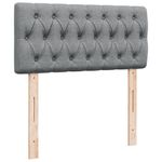 Casa si Gradina - Mobilier - Paturi si accesorii - Paturi - Pat box spring cu saltea, gri deschis, 90x200 cm, textil - Infinity.ro