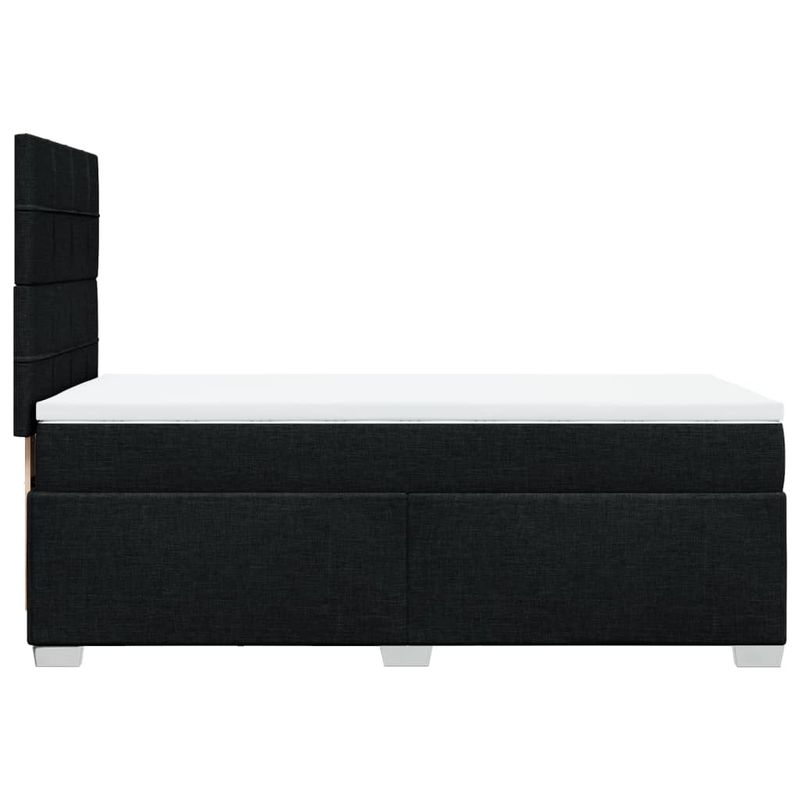 Casa si Gradina - Mobilier - Paturi si accesorii - Paturi - Pat box spring cu saltea, negru, 100x200 cm, textil - Infinity.ro