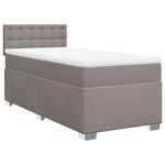 Casa si Gradina - Mobilier - Paturi si accesorii - Paturi - Pat box spring cu saltea, gri taupe, 80x200 cm, textil - Infinity.ro