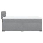 Casa si Gradina - Mobilier - Paturi si accesorii - Paturi - Pat box spring cu saltea, gri deschis, 90x200 cm, textil - Infinity.ro