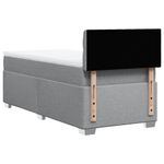 Casa si Gradina - Mobilier - Paturi si accesorii - Paturi - Pat box spring cu saltea, gri deschis, 90x200 cm, textil - Infinity.ro