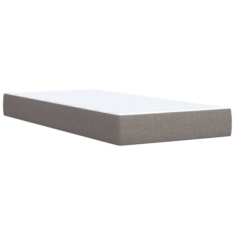 Casa si Gradina - Mobilier - Paturi si accesorii - Paturi - Pat box spring cu saltea, gri taupe, 80x200 cm, textil - Infinity.ro