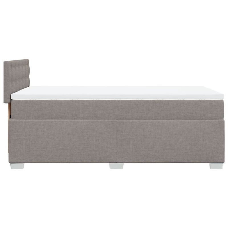 Casa si Gradina - Mobilier - Paturi si accesorii - Paturi - Pat box spring cu saltea, gri taupe, 80x200 cm, textil - Infinity.ro