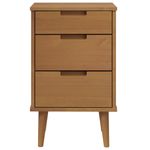 Casa si Gradina - Mobilier - Comode si corpuri - Noptiere - Dulap noptiera "MOLDE", maro, 40x35x65 cm, lemn masiv de pin - Infinity.ro