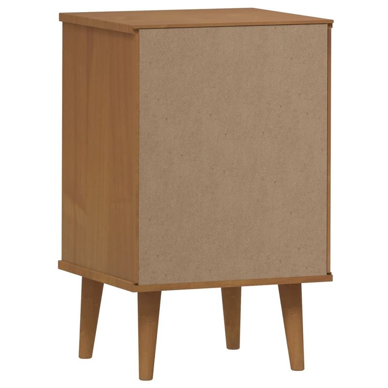 Casa si Gradina - Mobilier - Comode si corpuri - Noptiere - Dulap noptiera "MOLDE", maro, 40x35x65 cm, lemn masiv de pin - Infinity.ro