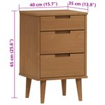Casa si Gradina - Mobilier - Comode si corpuri - Noptiere - Dulap noptiera "MOLDE", maro, 40x35x65 cm, lemn masiv de pin - Infinity.ro