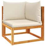 Casa si Gradina - Gradina si terasa - Mobilier exterior - Canapele si fotolii gradina - Canapea de colt de gradina, cu perne, lemn masiv acacia - Infinity.ro