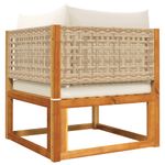 Casa si Gradina - Gradina si terasa - Mobilier exterior - Canapele si fotolii gradina - Canapea de colt de gradina, cu perne, lemn masiv acacia - Infinity.ro