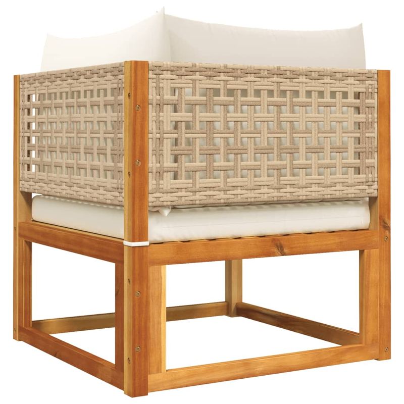 Casa si Gradina - Gradina si terasa - Mobilier exterior - Canapele si fotolii gradina - Canapea de colt de gradina, cu perne, lemn masiv acacia - Infinity.ro