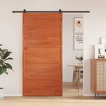 Casa si Gradina - Constructii - Usi interior, exterior si garaj - Usi interior - Usa de hambar, maro ceruit, 100x208 cm, lemn masiv de pin - Infinity.ro