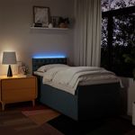 Casa si Gradina - Mobilier - Paturi si accesorii - Paturi - Pat box spring cu saltea, albastru, 90x200 cm, textil - Infinity.ro