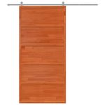 Casa si Gradina - Constructii - Usi interior, exterior si garaj - Usi interior - Usa de hambar, maro ceruit, 100x208 cm, lemn masiv de pin - Infinity.ro
