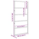Casa si Gradina - Constructii - Usi interior, exterior si garaj - Usi interior - Usa de hambar, maro ceruit, 100x208 cm, lemn masiv de pin - Infinity.ro
