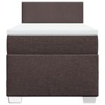 Casa si Gradina - Mobilier - Paturi si accesorii - Paturi - Pat box spring cu saltea, maro inchis, 90x200 cm, textil - Infinity.ro