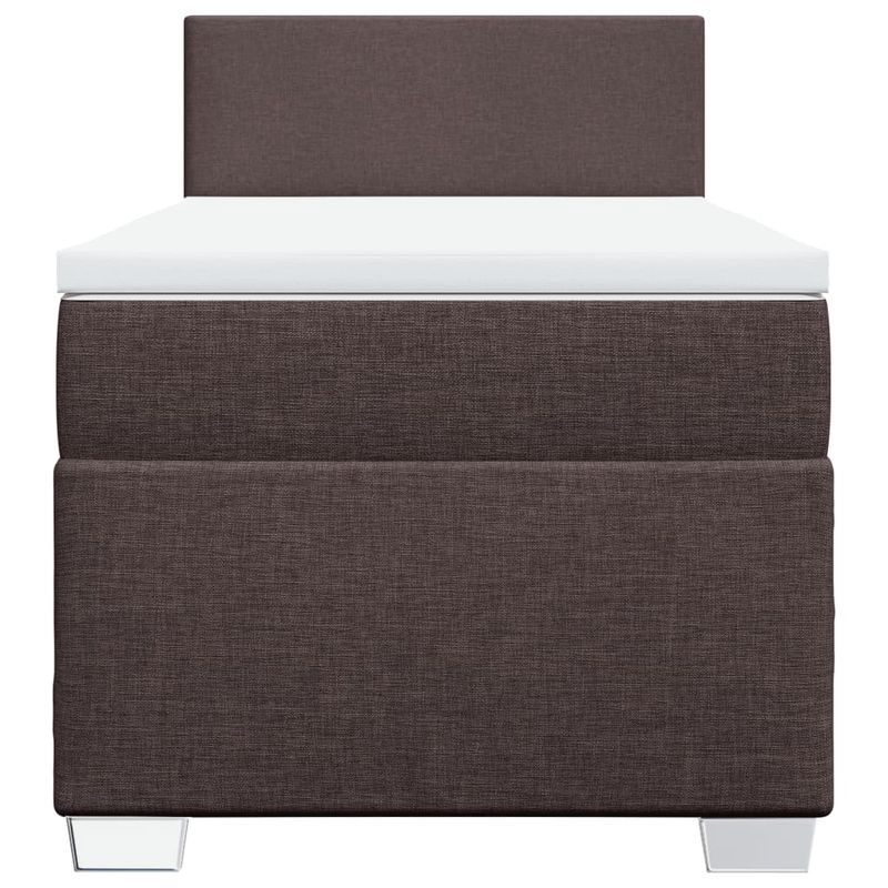 Casa si Gradina - Mobilier - Paturi si accesorii - Paturi - Pat box spring cu saltea, maro inchis, 90x200 cm, textil - Infinity.ro