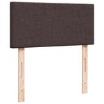 Casa si Gradina - Mobilier - Paturi si accesorii - Paturi - Pat box spring cu saltea, maro inchis, 90x200 cm, textil - Infinity.ro